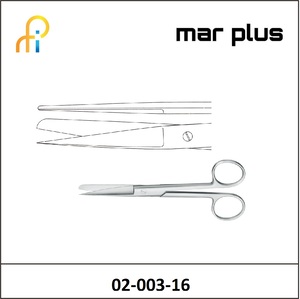 MAR PLUS STANDARD OPERATING SCISSORS STR SH/BL 16.5CM.
