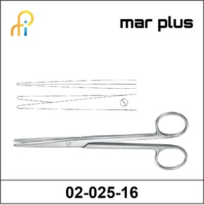 MAR PLUS LEXER DISSECTING SCISSORS STR BL/BL 16CM.