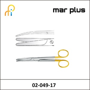 MAR PLUS MAYO SCISSORS TUNGSTEN TC CVD BL/BL 17CM
