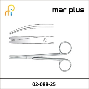 MAR PLUS METZENBAUM-NELSON DISS SCISSORS CVD BL/BL 25CM.