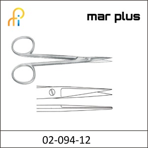 MAR PLUS DELICATE SCISSORS SH/SH, STR., 12 CM