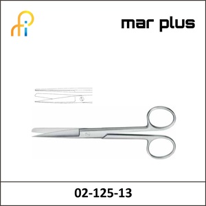 MAR PLUS OPERATING SCISSORS, SH/BL, STR., 13 CM