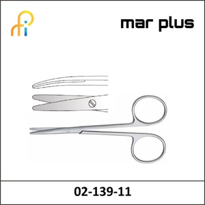 MAR PLUS DISSECT. SCISSORS, BL/BL, CVD., 11.5 CM