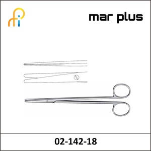 MAR PLUS DISSECTING SCISSORS, STR., 18 CM