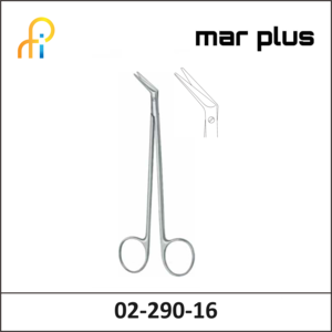 MAR PLUS VASCULAR SCISSORS, 45degrees, 16.5 CM