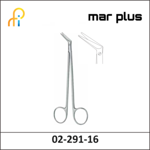 MAR PLUS VASCULAR SCISSORS, 60degrees, 16 CM