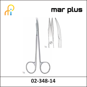 MAR PLUS VASCULAR SCISSORS, CVD., 14 CM