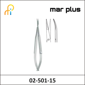 MAR PLUS MICRO SCISSORS, SH/SH, CVD., 14 MM, 15 CM