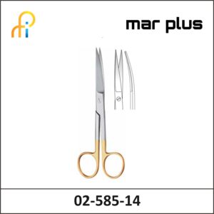 MAR PLUS TC-SCISSORS, SH/SH, CVD., 14.5 CM