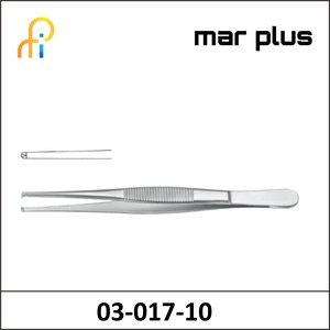 MAR PLUS STANDARD TISSUE FORCEPS 1:2 TEETH STR 10.5CM