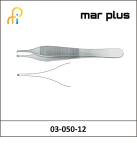 MAR PLUS ADSON TISSUE FORCEPS 1:2 TEETH STR 12CM