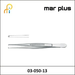 MAR PLUS FORCEPS TISSUE 1X2 T., 13 CM