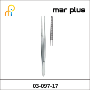 MAR PLUS DRESSING FORCEPS, CUSHING, STR., 17.5 CM