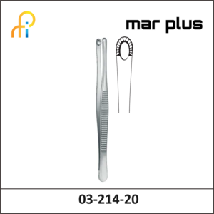 MAR PLUS TISSUE FORCEPS, RUSSIAN-TYPE, 20 CM