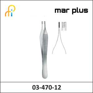 MAR PLUS FORCEPS, ADSON BROWN, 7X7 T., 12 CM