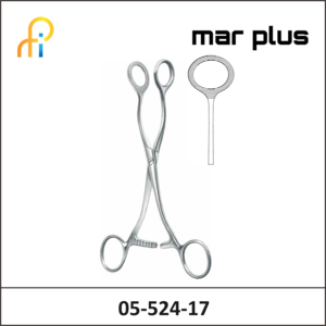 MAR PLUS FORCEPS, COLLIN, OVAL JAW, 17 CM