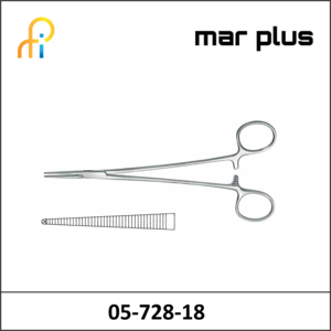 MAR PLUS FORCEPS, HALSTED-MOSQUITO, 1X2 T., STR., 18.5 CM