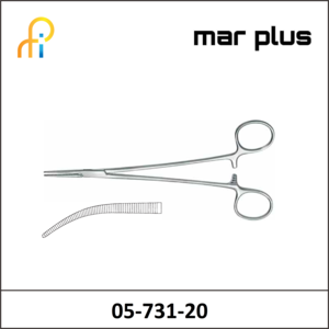 MAR PLUS FORCEPS, HALSTED-MOSQUITO, 1X2 T., CVD., 20.5 CM