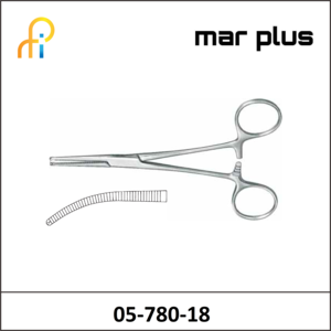 MAR PLUS FCPS., KOCHER-NIP. 1X2 T., CVD., 18 CM
