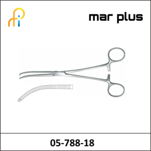 MAR PLUS FORCEPS, KOCHER, 1X2 T., CVD., 18,5 CM