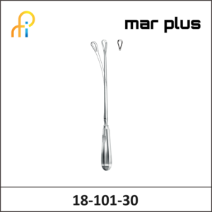 MAR PLUS UTER. CURETTE, 7 MM, SH., MALL., 30.5 CM