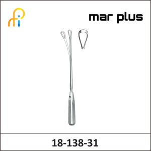 MAR PLUS UTER. CURETTE, 14 MM, BL, MALL., 31.5 CM