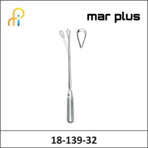 MAR PLUS UTER. CURETTE, 15 MM, BL., MALL., 32 CM