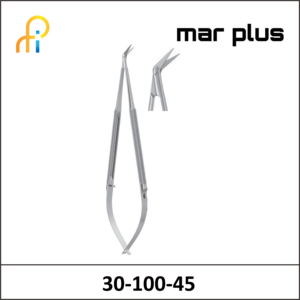 MAR PLUS MIC.SCISSORS RD HDL 45degreesS/S 165MM