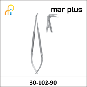 MAR PLUS MIC.SCISSORS RD HDL 90degreesS/S 165MM