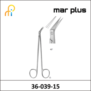 MAR PLUS DEBAKEY VESSEL SCISSORS 45DG 155MM