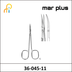 MAR PLUS IRIS SCISSORS SQ HDL CVD S/S 115MM