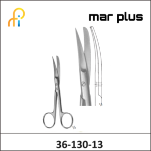 MAR PLUS SCISSORS F.WOUND EDGES CVD.SERR.130MM