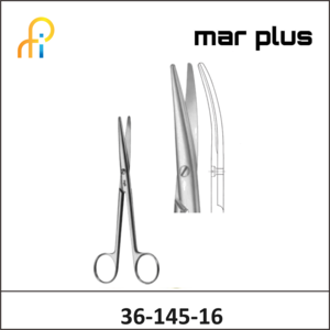 MAR PLUS MAYO SCISSORS RND BLD STR 165MM