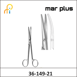 MAR PLUS MAYO SCISSORS RND BLD CVD 210MM